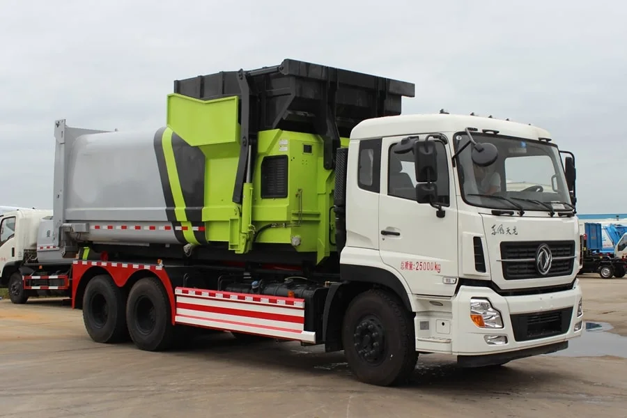 Mqf5160zxxd4 Garbage Truck with Detachable Carriage and Auxiliary Garbage Bin