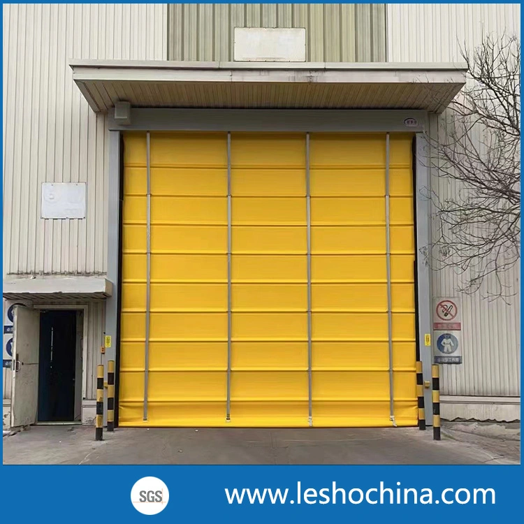 Industrial Electric Automatic PVC Fabric Stacking up Rapid Roller Door for Warehouse