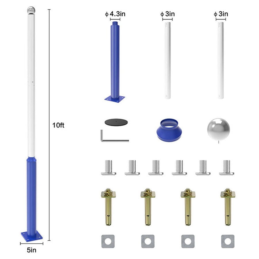 JH-Mech Outdoor Powder Coated Steel Used Street Light Poles