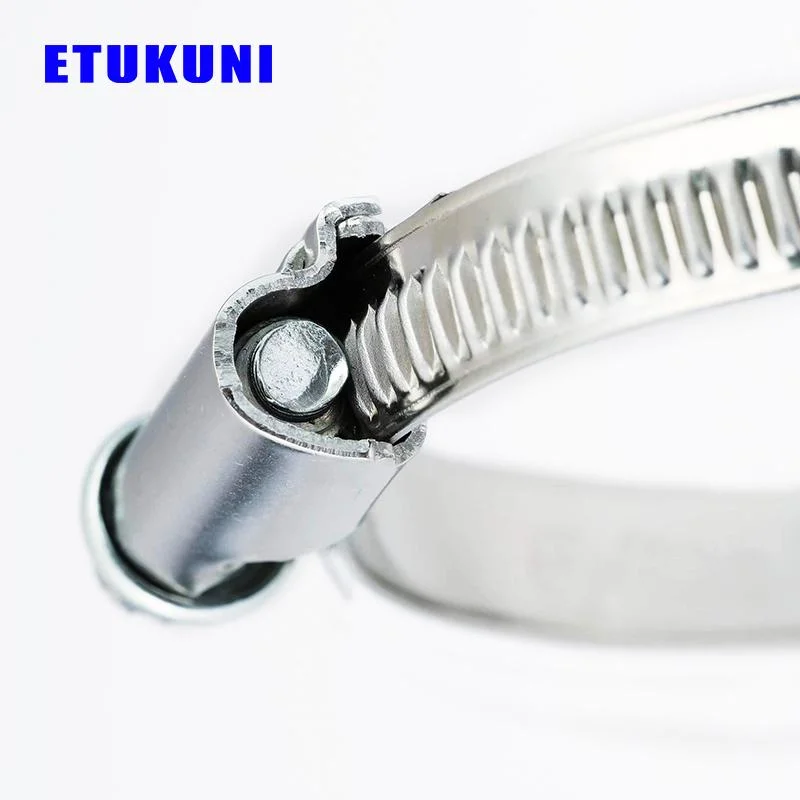 Stainless Steel High Pressure German Type Worm Drive Asymmetry Hose Clamp Gas Tube