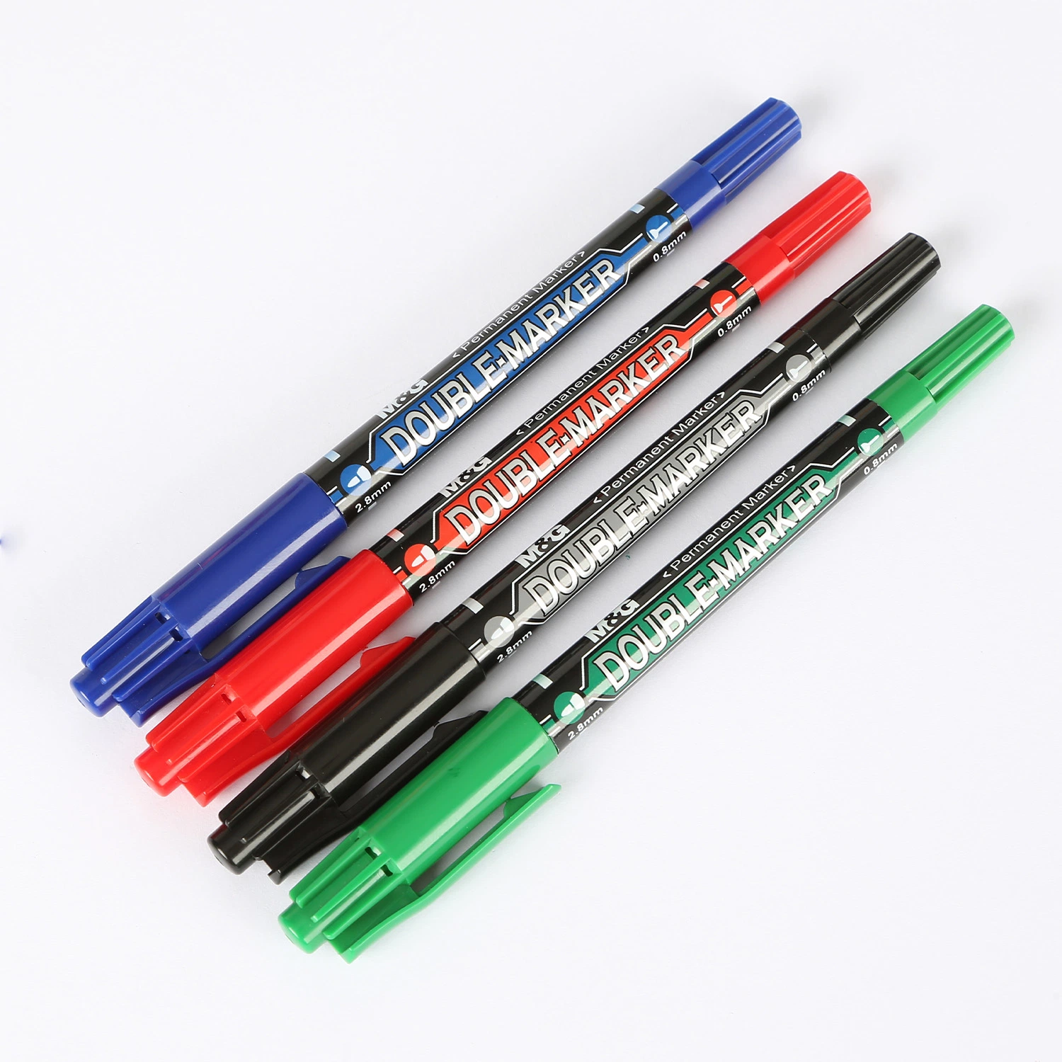 M&G Black Double Tips Permanent Marker for Both Broad and Extra Fine Writing