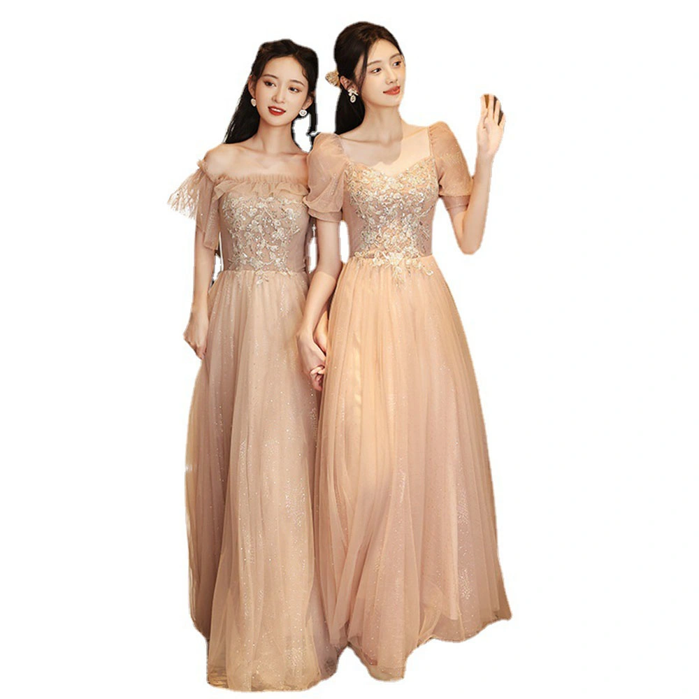 Hbd048 Wedding Pink Bridesmaid Dress Sister Group Dress