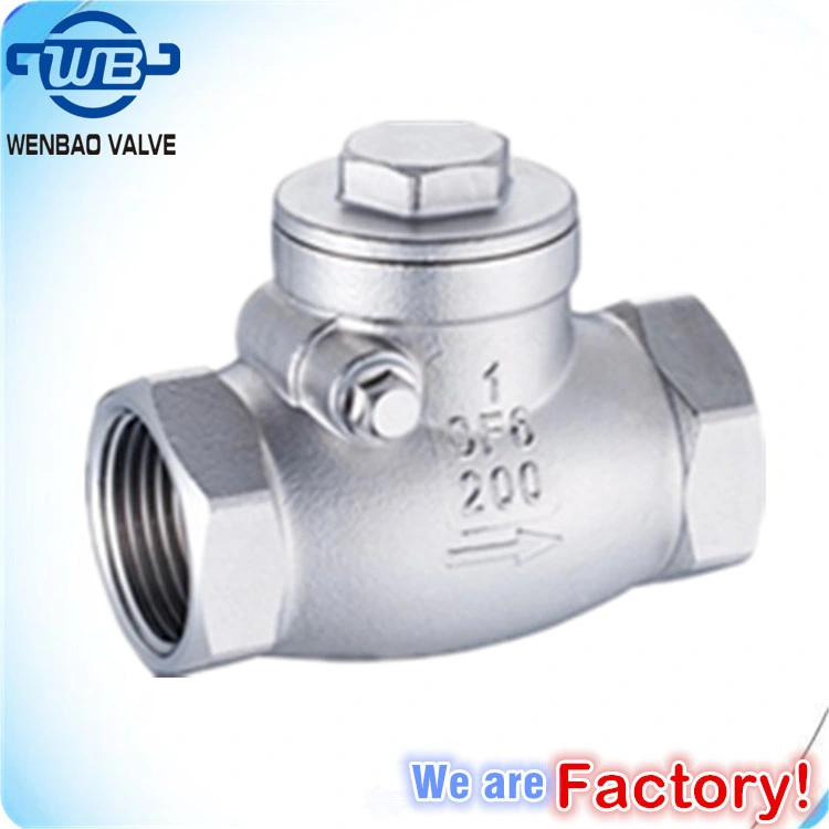 ANSI Low Pressure Female Threaded Stainless Steel Swing Check Valve