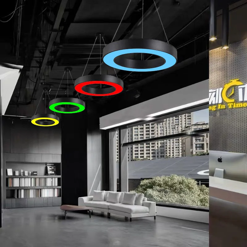 RGB Color Changing 1000mm Circle Ring LED Pendant Light with Remote Control