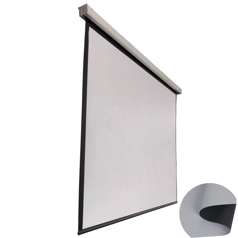 500GSM argent-noir écran de projection tissu de projecteur électrique