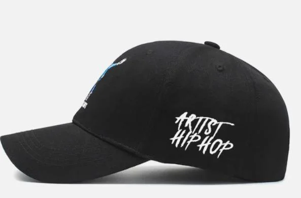 Wholesale/Supplier  Hats Black Cartoon Character Embroidery Logo Custom Fitted Hat Wholesale/Supplier Hip Hop Curved Brim Cap Baseball Cap