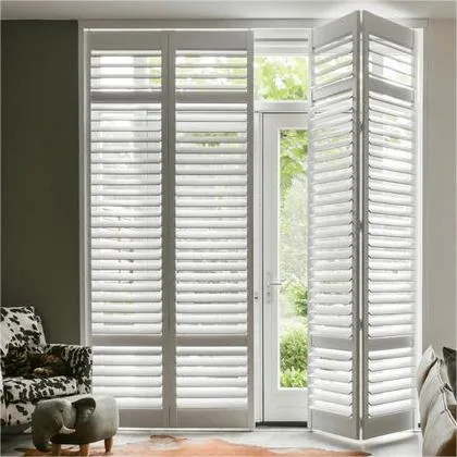 PVC Faux Wood Wooden Plantation Shutters Flexible Priced