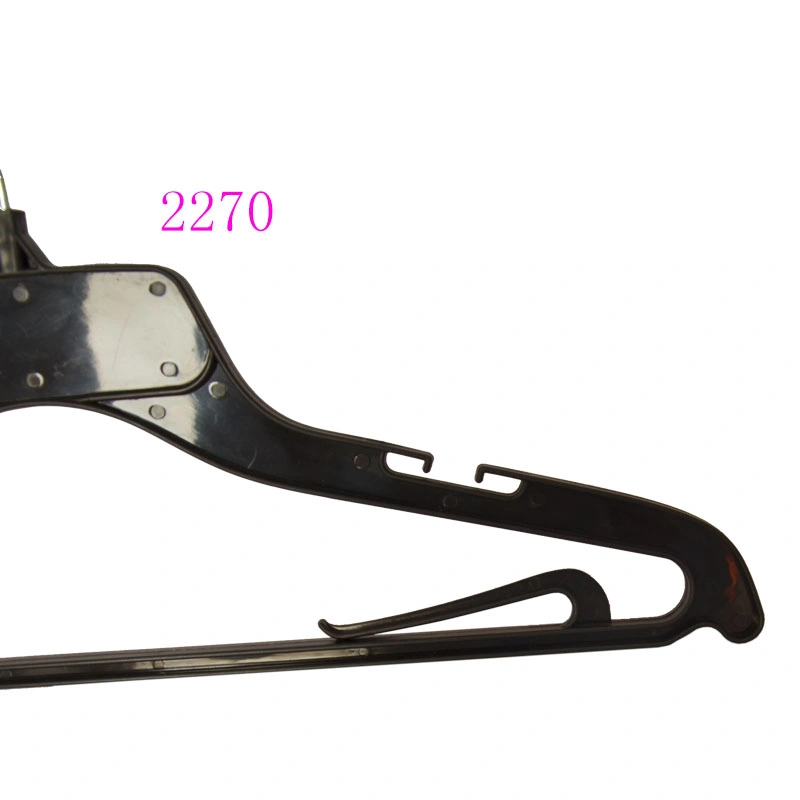 Material Friendly Cheap Price Plastic Black Clothes Hanger for Sale