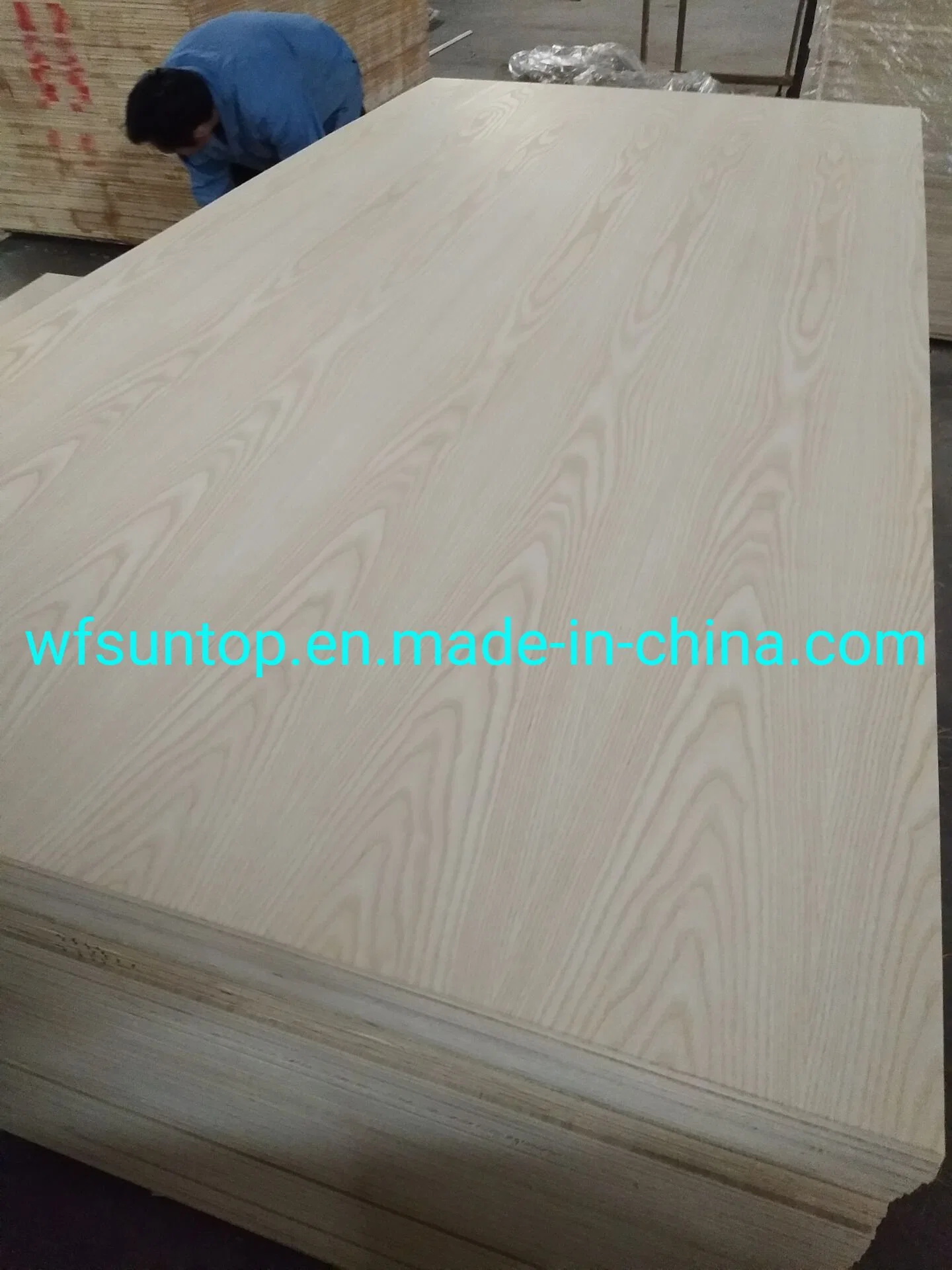 Fsc Certificated 5mm Thickness AAA Grade Natural White Ash Veneer Plywood Poplar Core E1 Glue