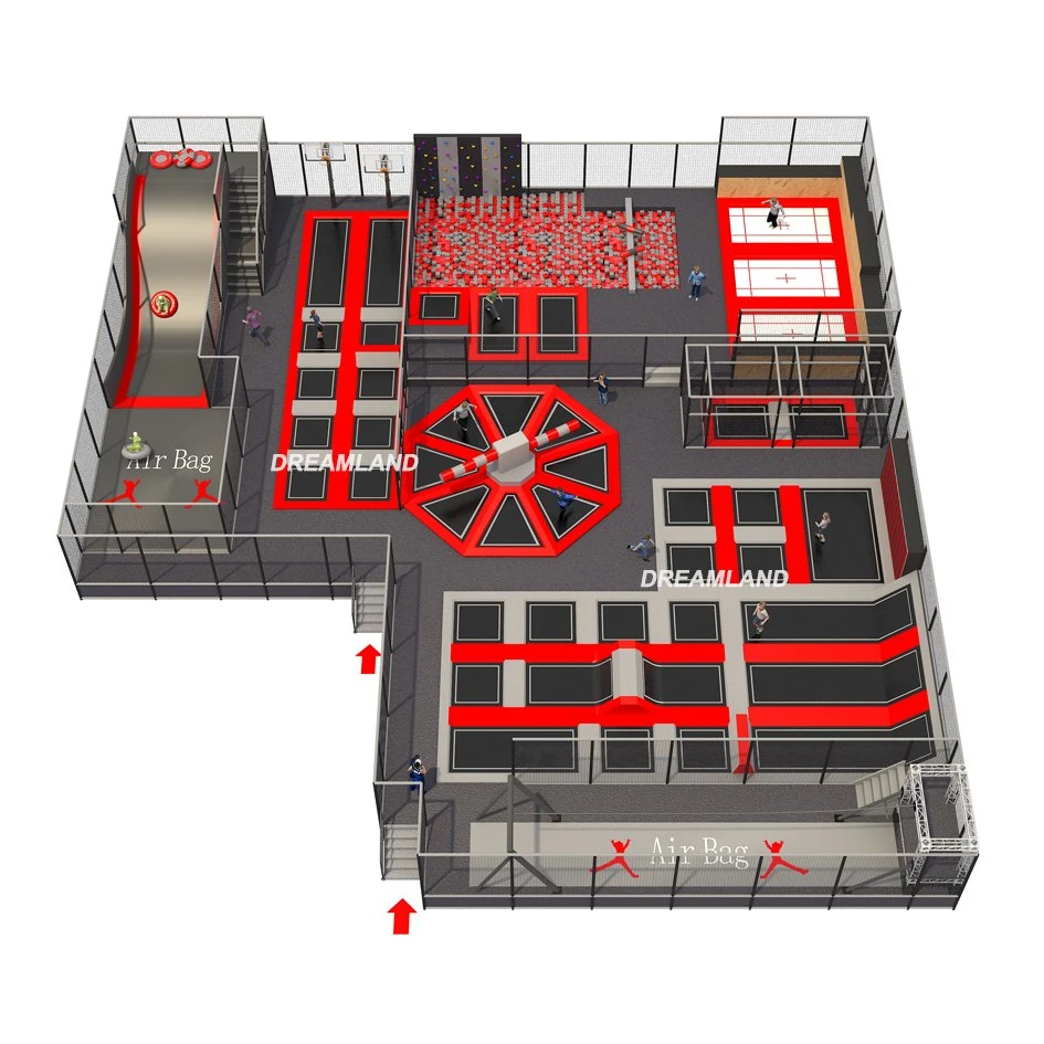 China Professional Lieferant maßgeschneiderte hohe Qualität Bungee Trampolin für Kommerziell