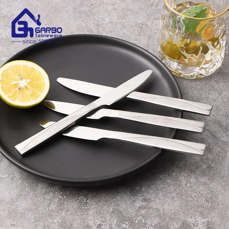 201 Material Mirror Polish Stainless Steel Cutlery Dinner Knife