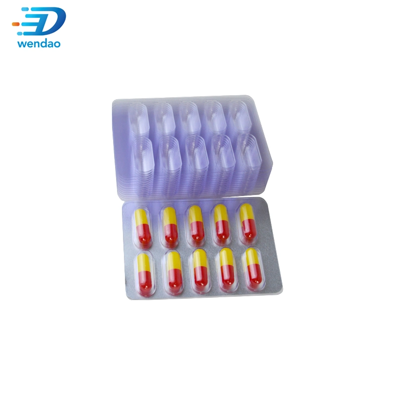 Customized Design Size and Color PVC Clear Rigid Plastic Capsule Blister Packing