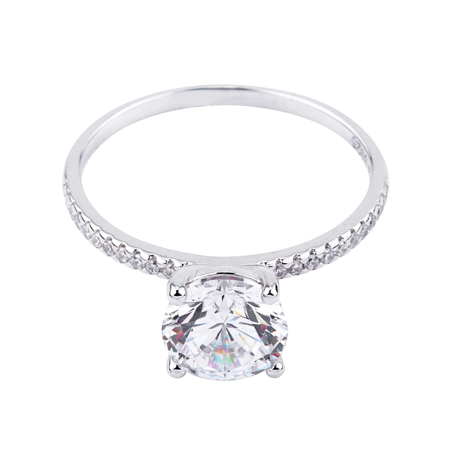 Дизайн Simple Fashion Gift Sterling Silver Jewelry Свадебные кольца для Женщины Оптовая торговля