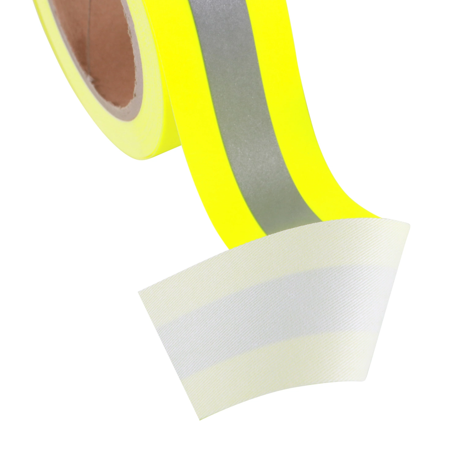 Sangle enduite fluorescente personnalisée de haute qualité avec ruban réfléchissant ignifuge.