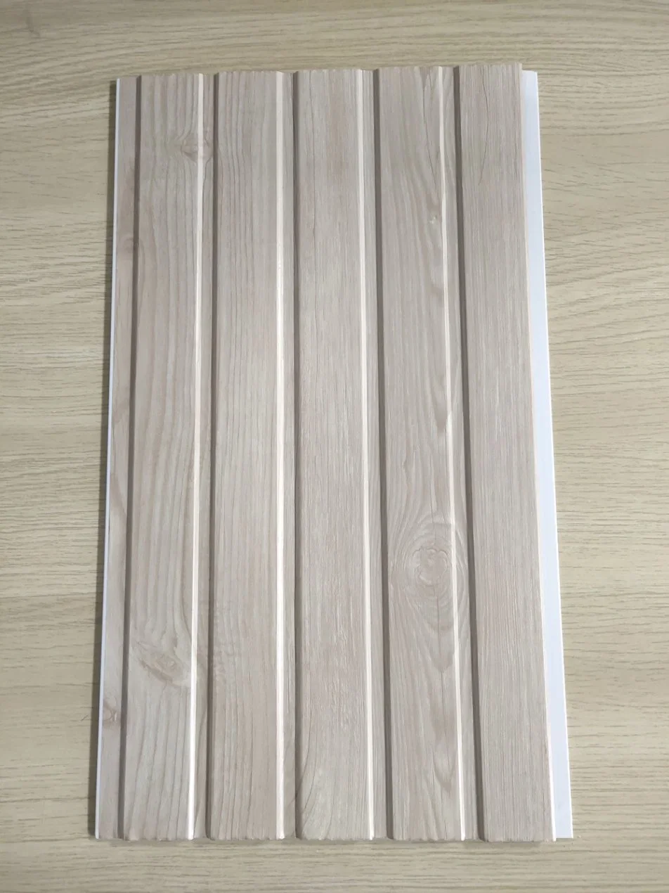 Waterproof Wood Grain PVC Wave Board for Interior Decoration