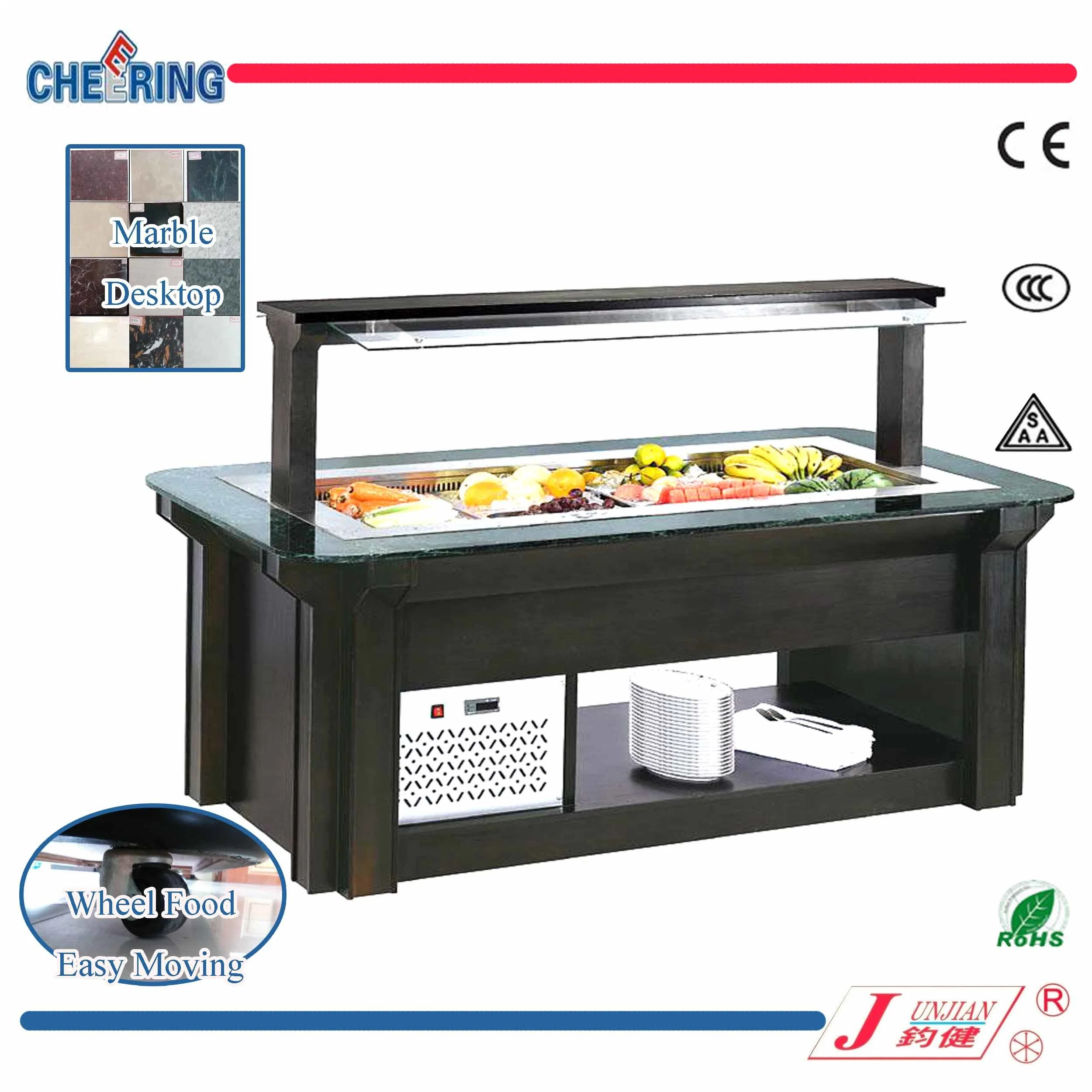 Marble Island Type Salad Bar Buffet for restaurant