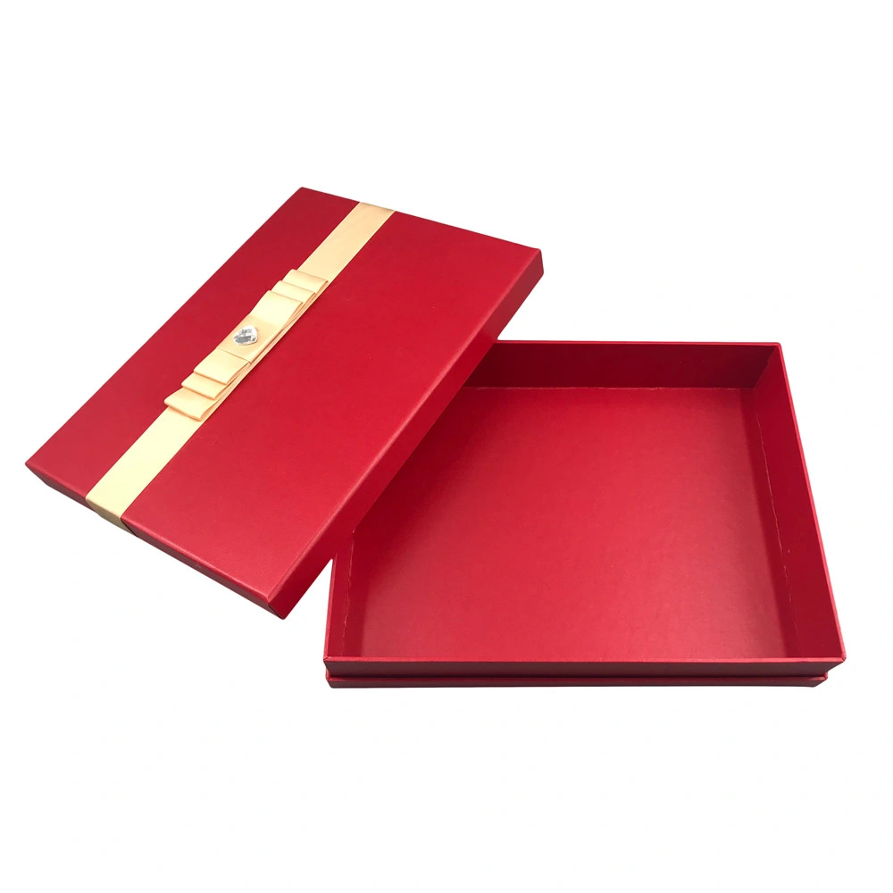 Custom Red Color Jewelry Kraft Paper Bag Box