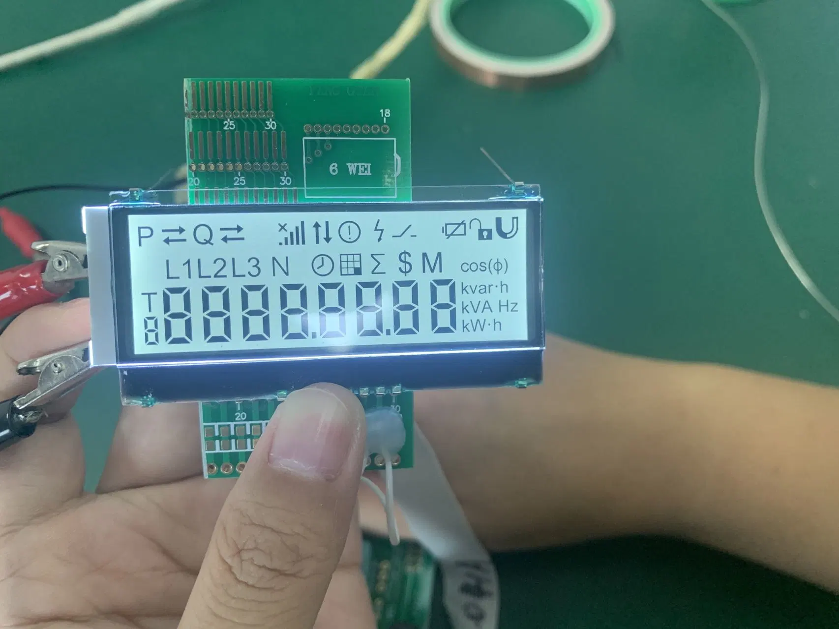 Digital Custom 7 Segment Reflective LCD for Multimeter Ammeter and Voltage Meter