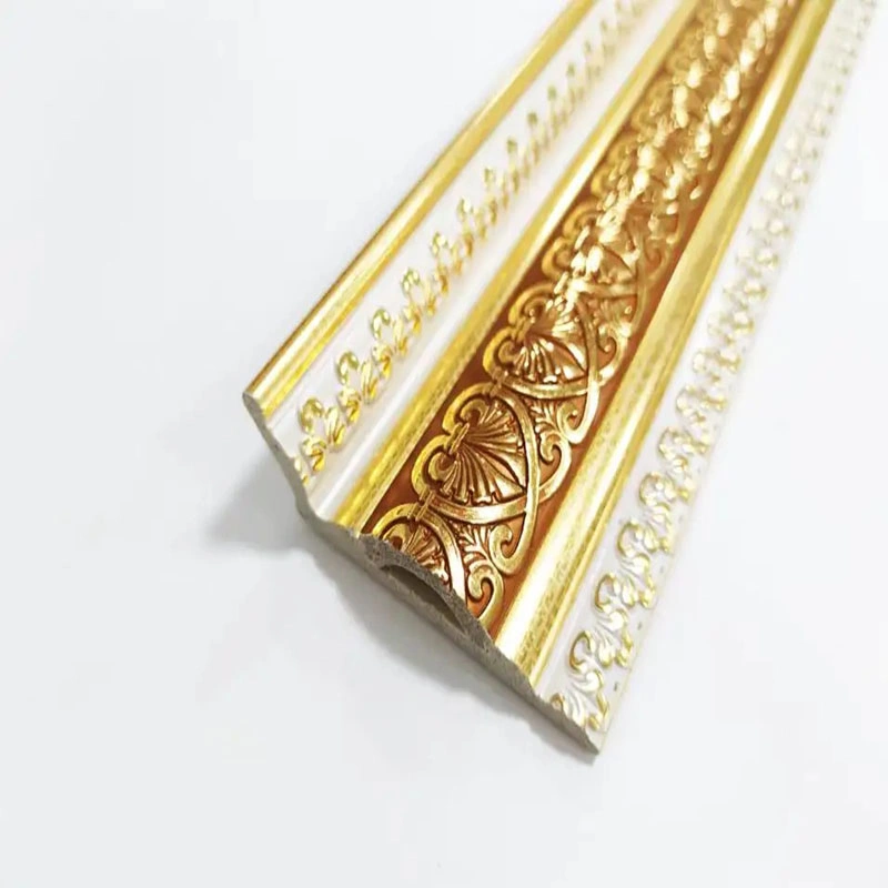 15cm Wide Wholesale Embossed Design Ceiling Cornice Moulding PS Polystyrene Frame Decorative Moulding Sticks Lines Decoration Material