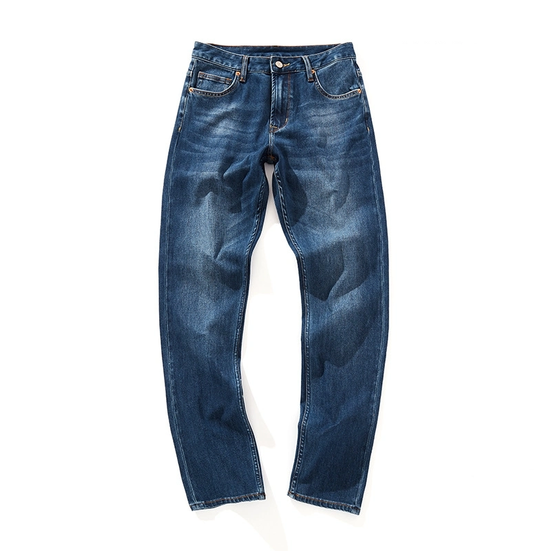 Jeans lisos de mezcla de algodón Spandex personalizados de alta calidad para Hombres