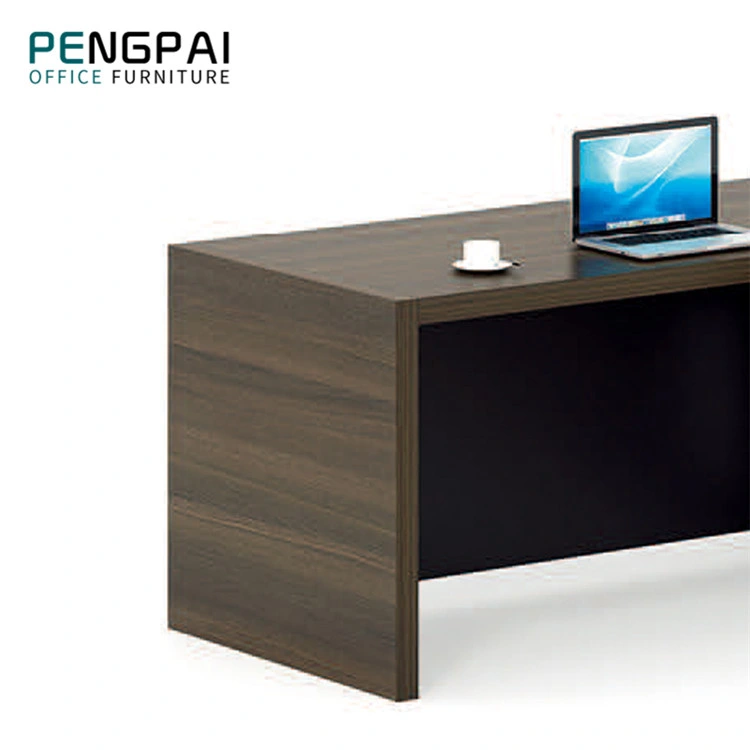 Grossista MDF Office Table Luxury Executive Modern Office Desk L Mesa de móveis de escritório moldada