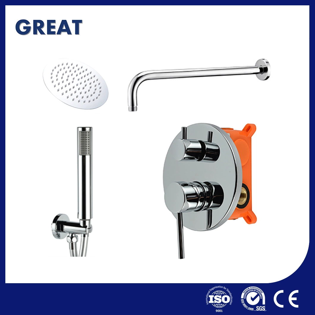 Great China Surface Mounted Shower Faucet Valve Manufacturers Thermostatic Shower Systems Gl412603A49A Concealed Shower Set with Box Classic Shower System Black