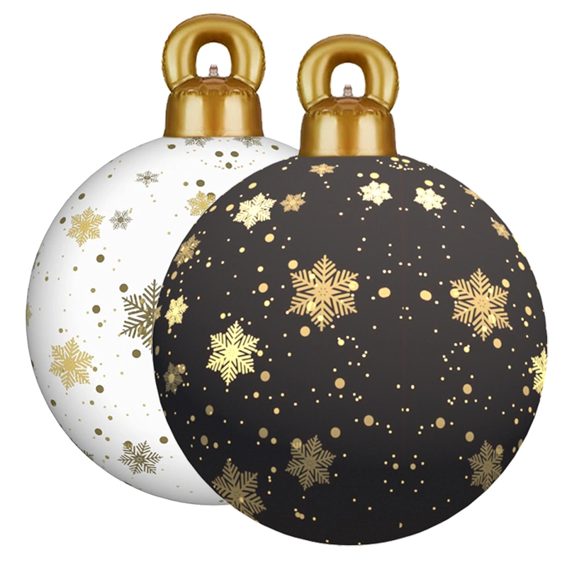 Ornamentos insufláveis Outdoor Christmas PVC Pneumático decorado bola gigante Exterior Decorações de jarda