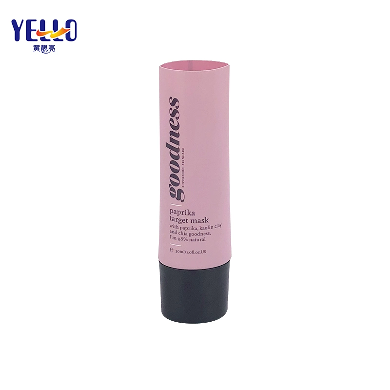 Custom Made Cosmetic Packaging Hand Cream Soft Squeeze Oval Plastic Matte Pink Lotion Tube