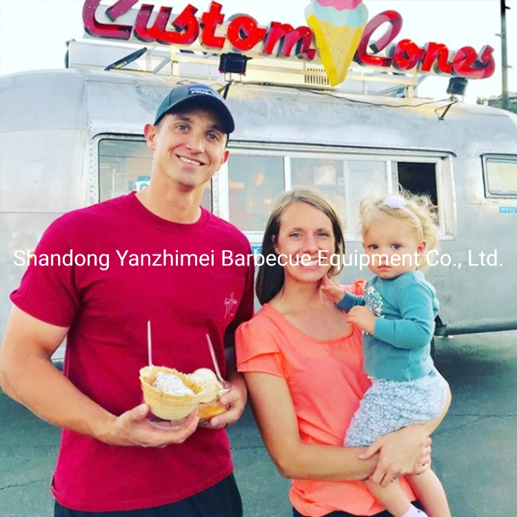 Customized Food Truck Rolling Cart Fast Food Machine Snow Cone Trailer Food Cart Cooking Truck Hamburger Carts