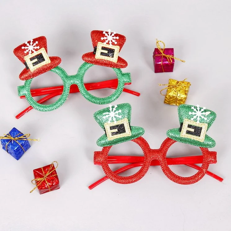 New Festivals Colorful Kids Christmas New Year Party Glasses Ornament Frame Accessory