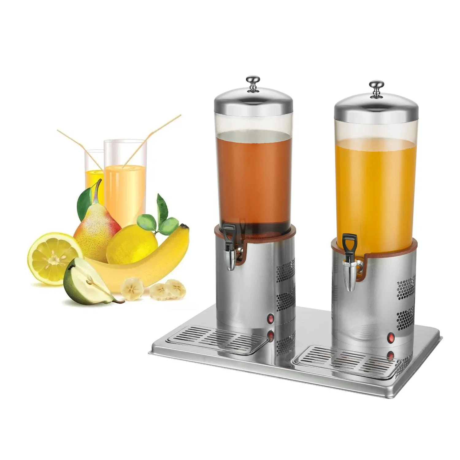 Electric Commercial Kitchenware Cold Refrigeration Water Cola Drinks Fruit Juice Juicer Beverage Dispenser