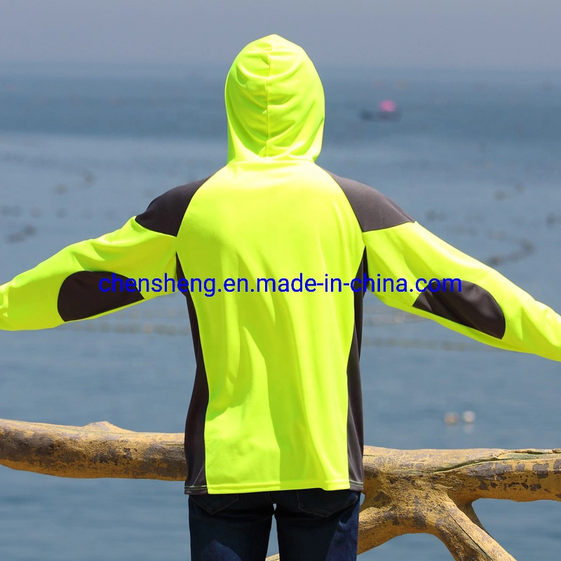 Customized Men Upf 50 UV Sun Protective Long Sleeve Quick Dry Fishing Wear for Outdoor Sunshine Summer