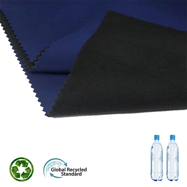 Soft Shell 3 Layer Polyester Woven Wasserdicht Atmungsaktiv Recycelte Softshell Stretch Bonded Fleece Stoff Material für Jacken