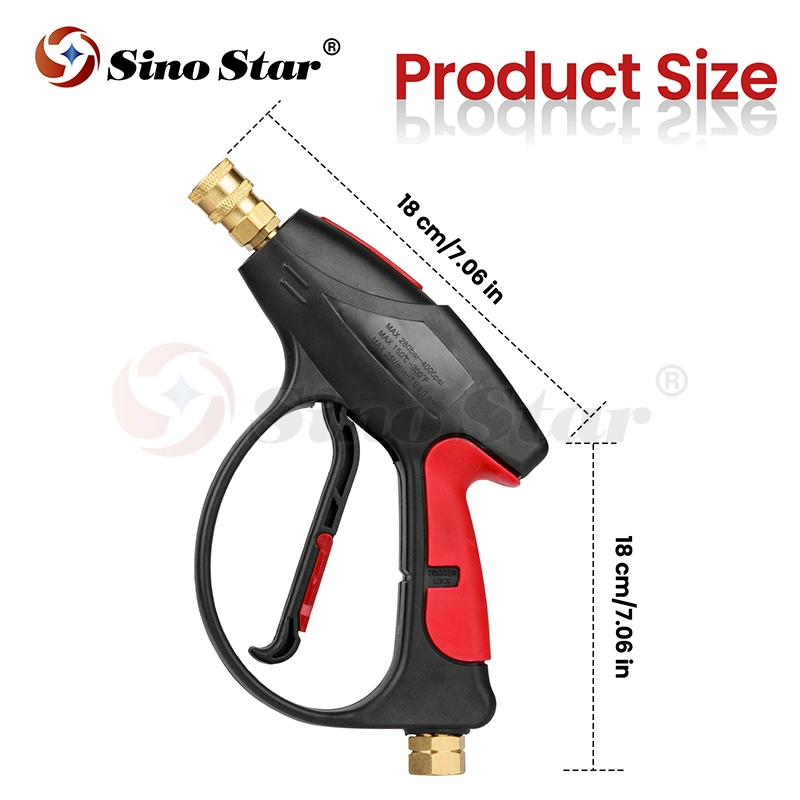 180bar/2650 Psi Car Washer Spray Gun High Pressure Car Wash Water Jet Gun Nozzle with G1/4 Quick Connect