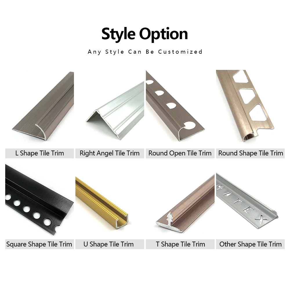 Polishing Aluminium Wall Corner T Shape Aluminum Tile Edge Stair Nosing Strip