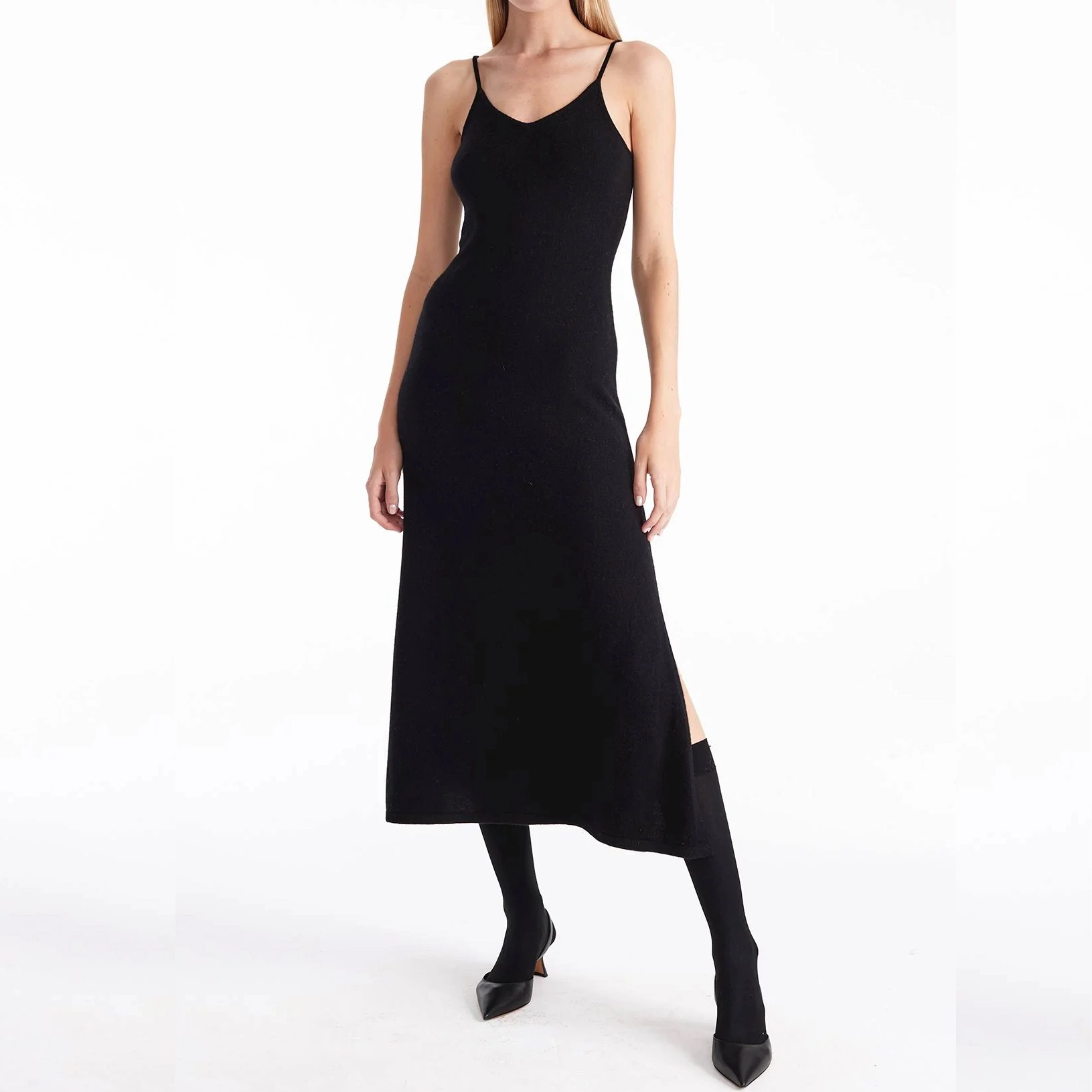 Pure Cashmere / Merino Wool Knitted Ladies Long MIDI Winter Dress or Knitwear