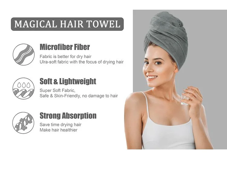 Wholesale/Supplier Microfiber Hair Quick-Dry Shower Turban Towel for Women