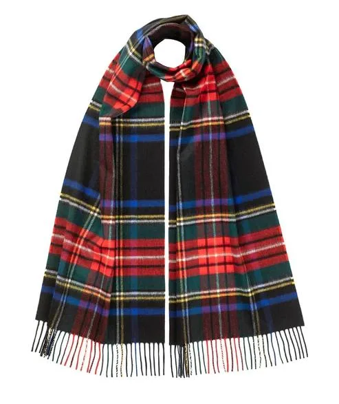 2023 New Arrival Merino Wool Ultrafine Unisex Fringe Tartan Scarf Apparel Accessories