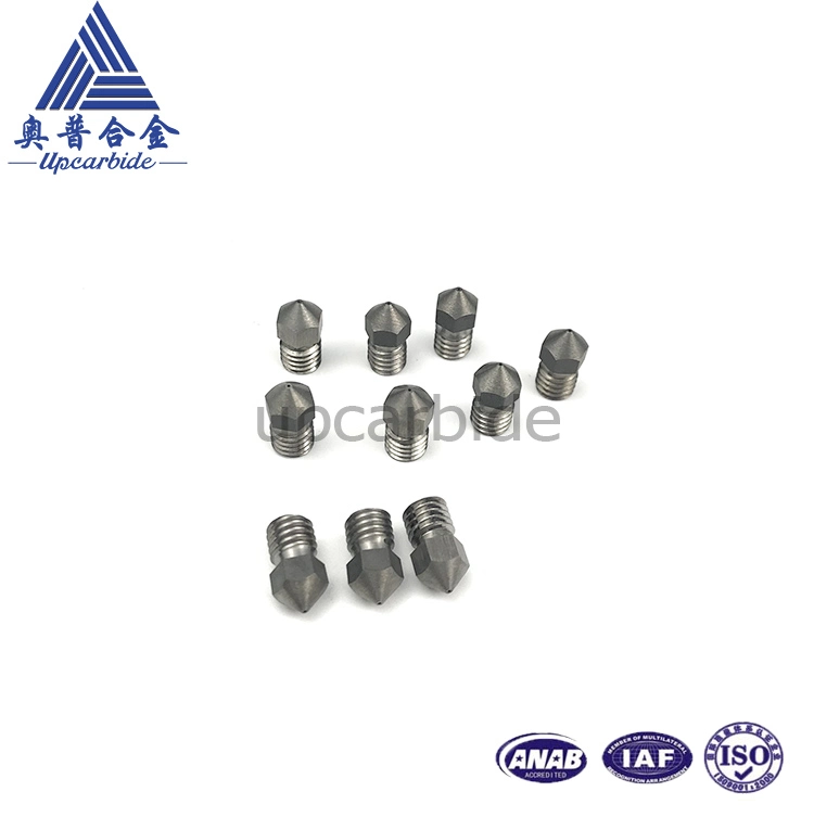 0.2/0.4/0.6mm Orificial M6/M7/M8 sólida aleación de acero de tungsteno inyectores de impresión 3D