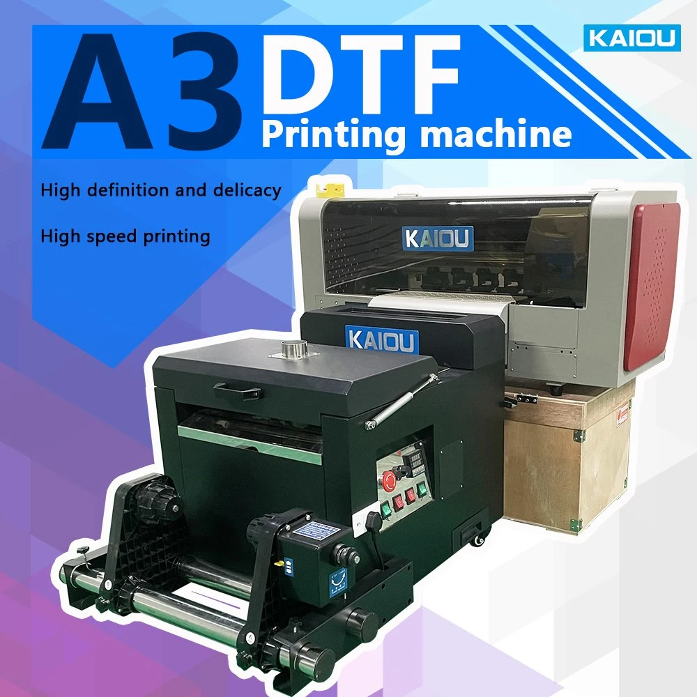 Kaiou Good Performance 30cm XP600 Dtf Printing Machine for Garment T Shirt Printing Machine 30cm Powder Shaking Machine Pet Film Printer