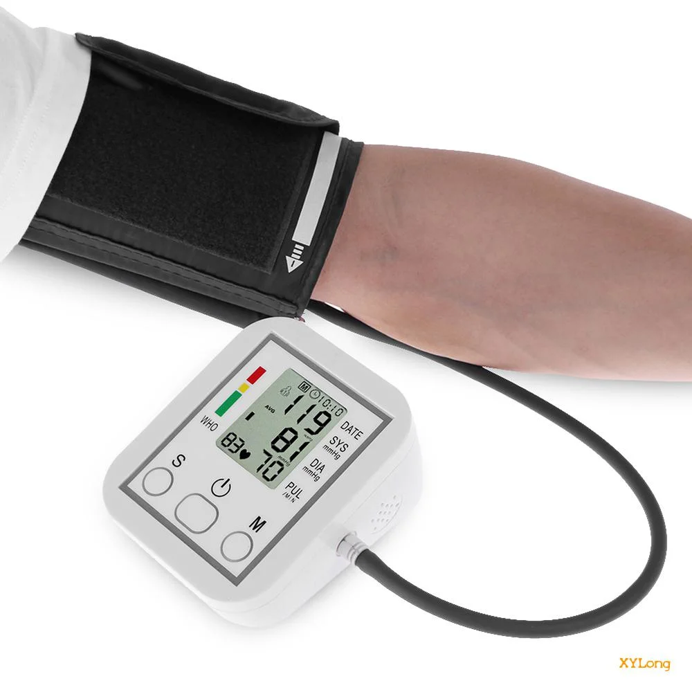 Smart Inicio automático de uso hospitalario Medical esfigmomanómetro digital tipo brazo superior de la máquina de Bp Tensiómetro Metro