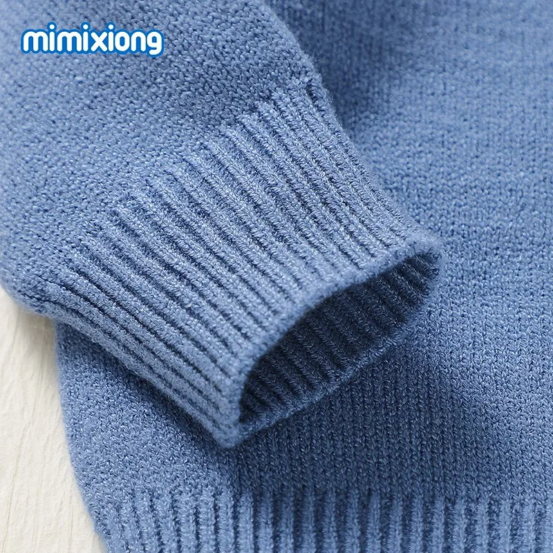 Comercio al por mayor de bebé tejida de color sólido suéter de manga larga de desgaste de los niños