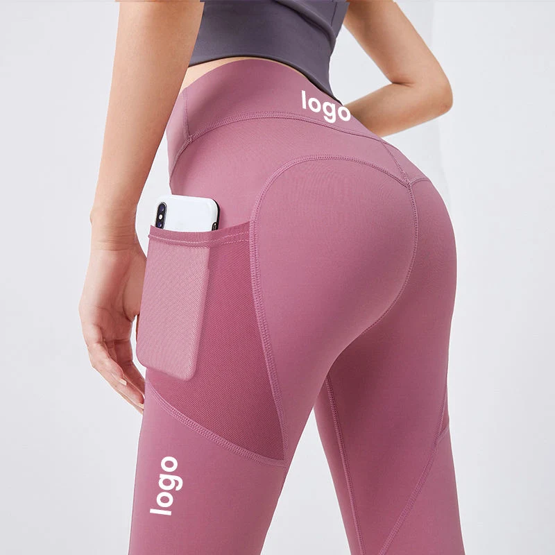 Anti-Bacterial Nude Yoga Pants Women Wear High Waist Buttocks Outside