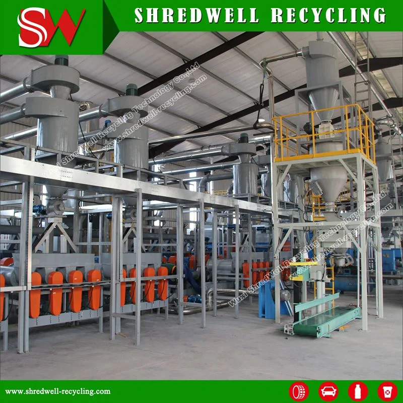 Energy-Saving Waste Tire Recycling Shredder Plant with Fast Changing Knives