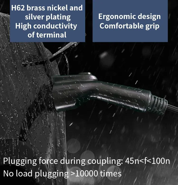 سيارة كهربائية طراز 32 أمبير 3.5 كيلو واط مزودة بشاحن سيارة منزلية موصل شاحن EV IEC 62196 نوع المقبس 2 إلى النوع مقبس مهايئ EV