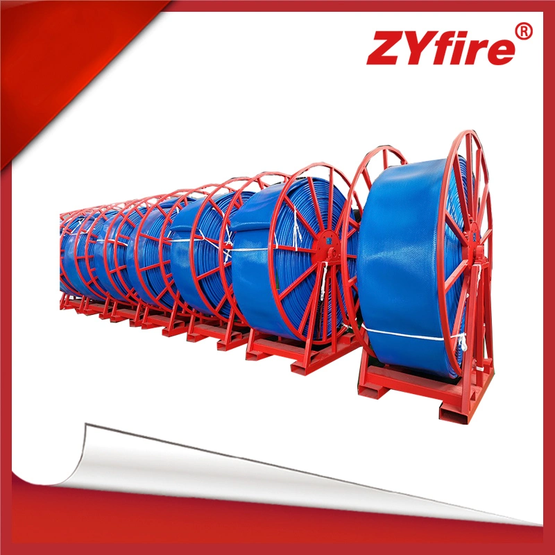 Zyfire 12 Inch Fire Field Agricultural Irrigation System Lay Flat TPU Hose Reel