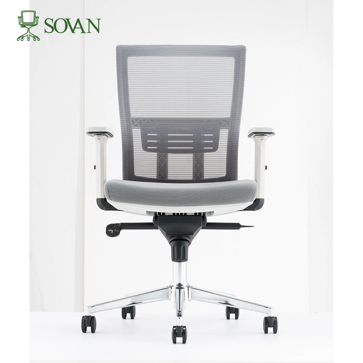 Modern Swive Middle Back Mesh Ergonomic Home Office Chairs with Adjustable Lumbar Support