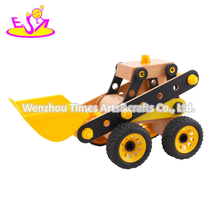 2020 Top Sale Intelligent Wooden Toy Car Assembly for Kids W03b104