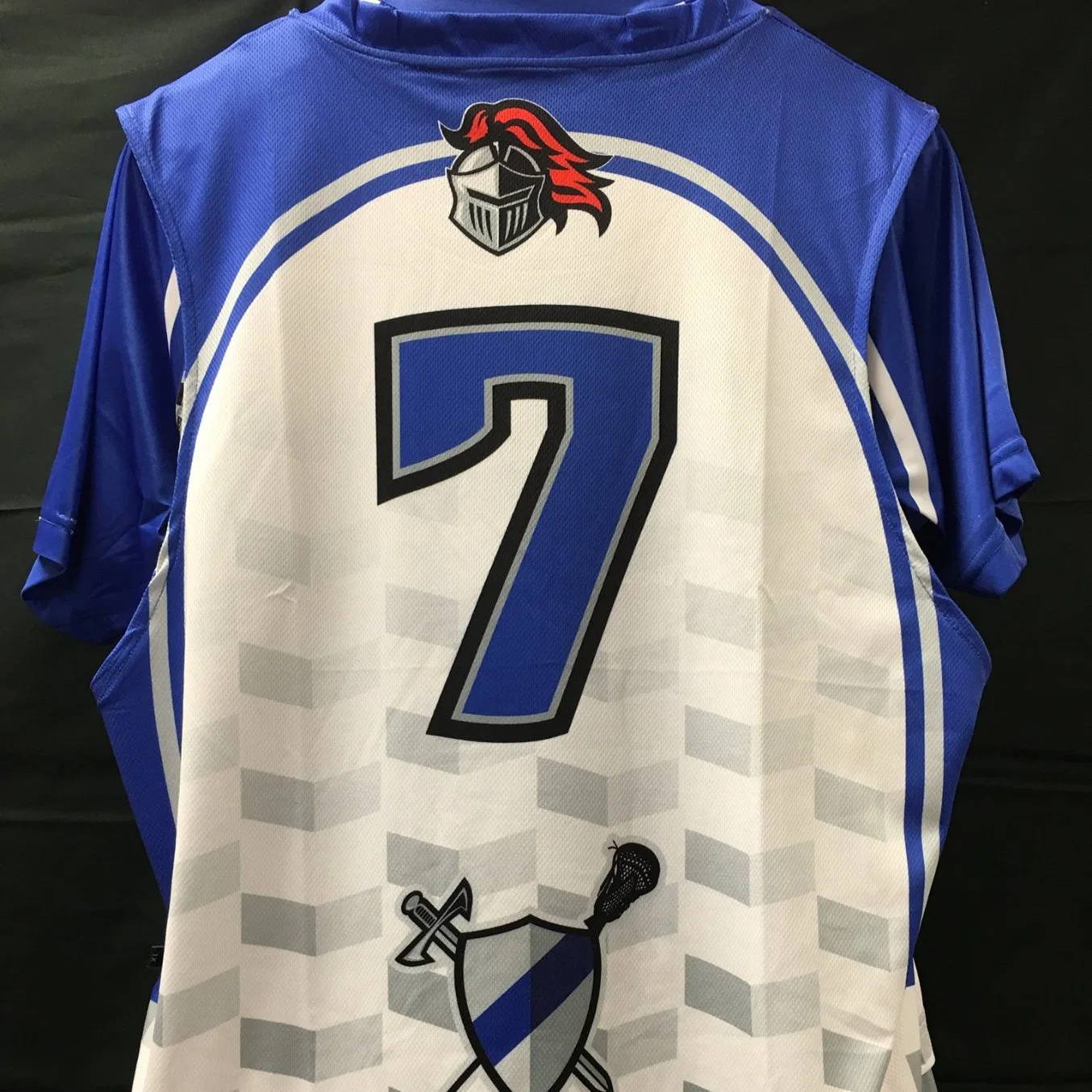 Wholesale Customized Logo Diagonal Blank Shirt Dye Sublimation Lacrosse Shirts