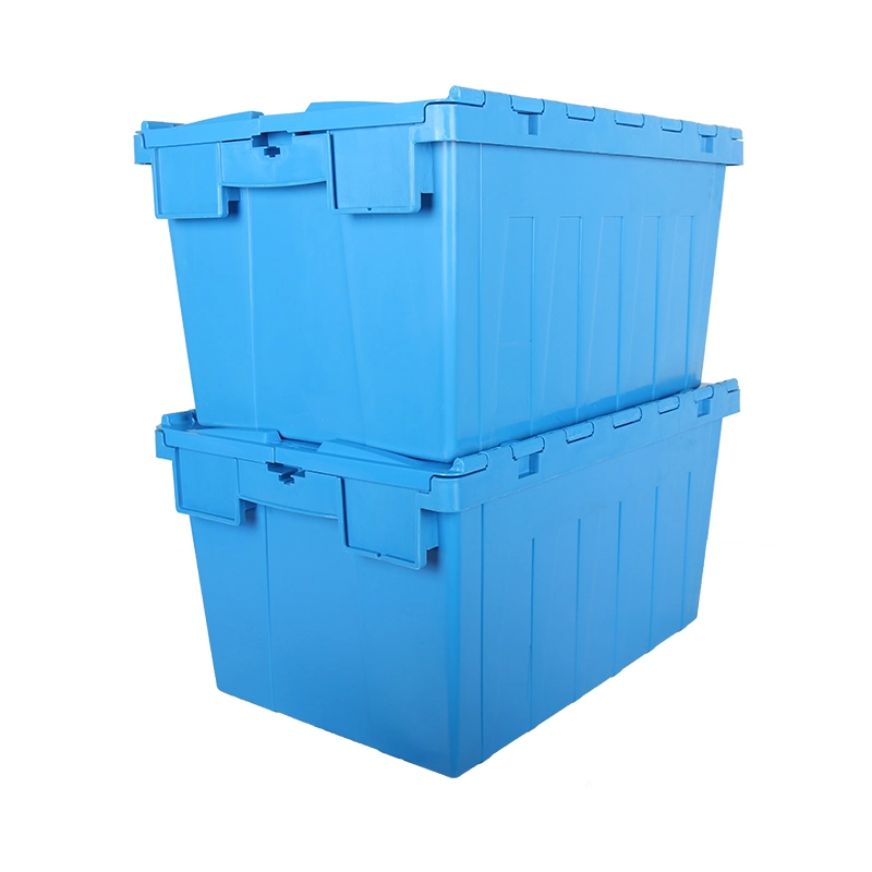 Large Load Capacity Virgin PP Plastic Storage Inclined Type Turnover Box Crate for Moving and Logistic